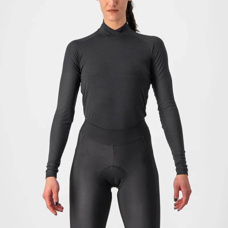 Castelli Bandito Wool Long Sleeve Womens Baselayer in Black